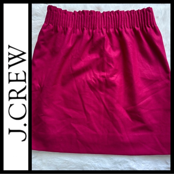 J. Crew Wool Blend Sidewalk Skirt-Raspberry - Picture 3 of 6